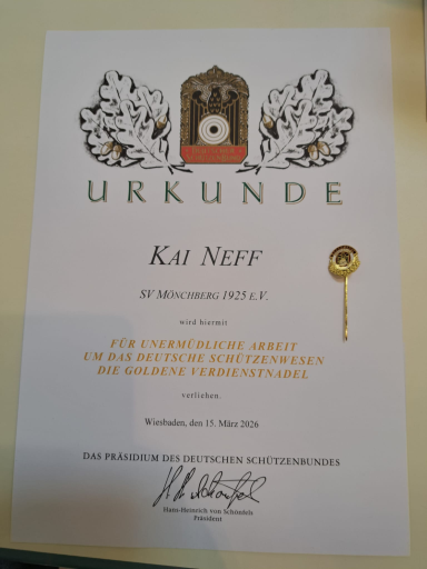 Urkunde Gauschützentag 2026